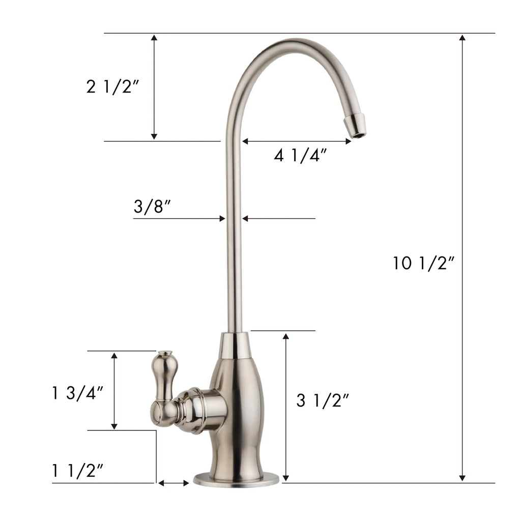 iSpring - Heavy Duty Reverse Osmosis, High Spout Kitchen Bar Sink Drinking Water, Contemporary  Faucet, Antique Wine