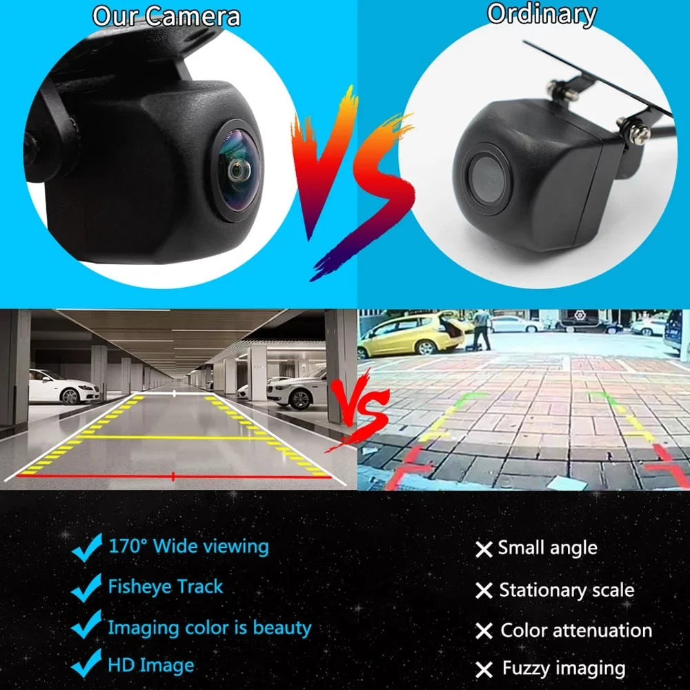 Smartour  1080P Fisheye Lens Car Reverse Backup Rear View Camera Dynamic Trajectory Parking Line Vehicle Parking Track Camera