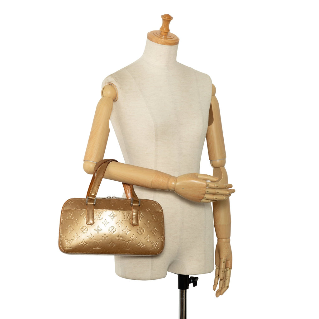 Pre-Owned Authenticated Louis Vuitton Monogram Mat Shelton Calf Leather Brown Handbag Top HandleBag Unisex (Good)