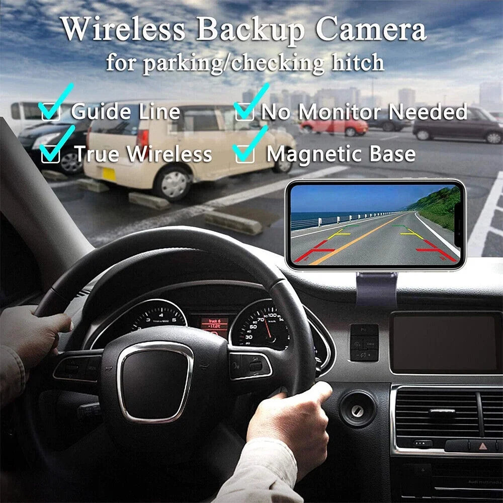 9600mAh Magnetic WiFi Camera - Premium Wireless Backup, Comprehensive Front/Rear Vehicle Views