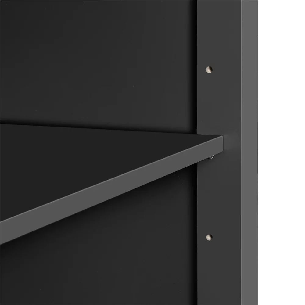 Topeakmart Rolling Kitchen Island with Storage Drawers & Towel Bar & Spice Rack, Black
