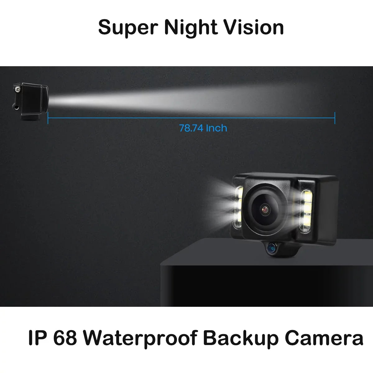 Auto-Vox Wireless Backup Camera Kit  Look Rear View Mirror Monitor for Trucks, No Wiring Installation ()