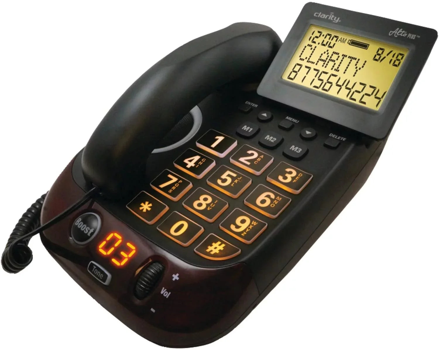 Clarity AltoPlus Extra Loud  Big Button Speakerphone, Black