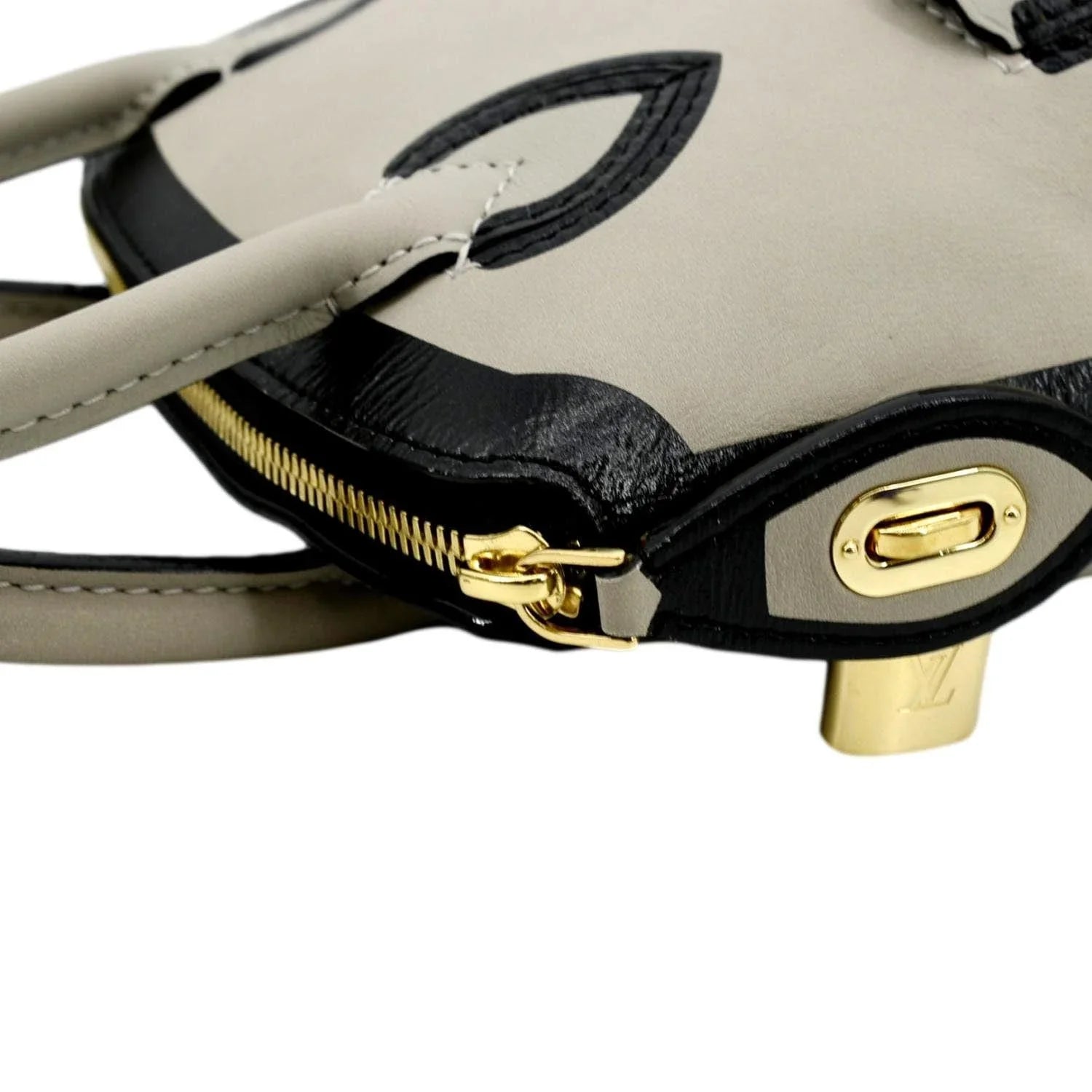 Pre-owned   Lockit Cuir Obsession Leather Satchel Bag Grey