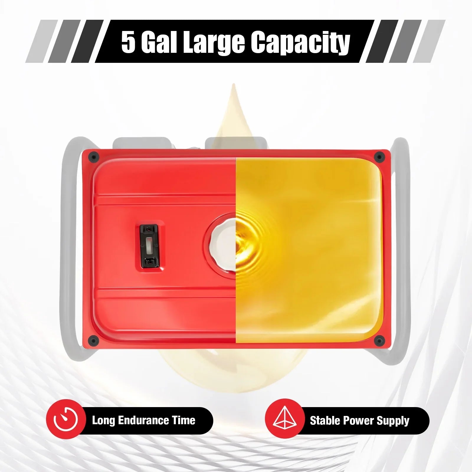 5 Gallon Generator Fuel Tank Red Universal Fuel Tank for  18.9 Liter Equipment