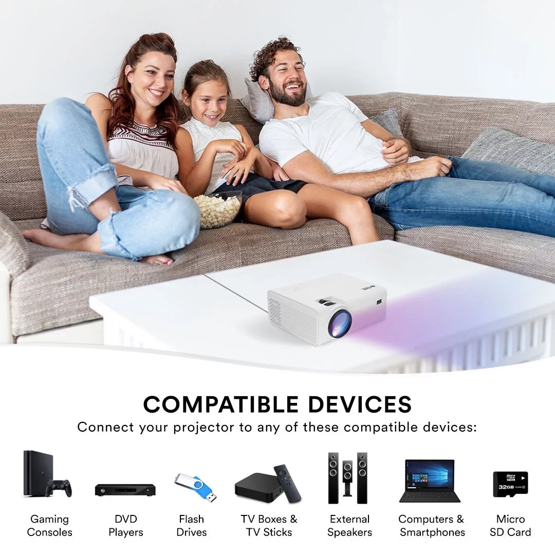 Core Innovations  150"  Home Theater Projector (White)