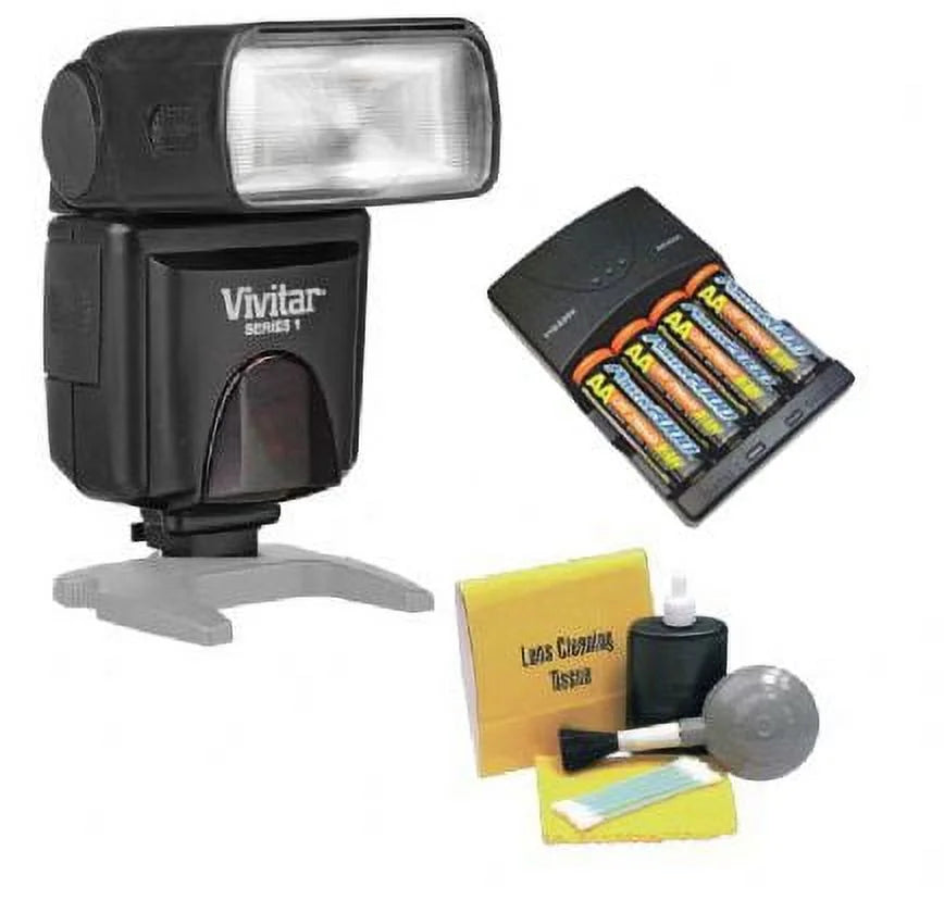 Canon  5DS/5DS  Bounce, Zoom & Swivel Head Flash + High Powered  Rapid Charger With 4AA 2900 Mah Batteries + Nw Di