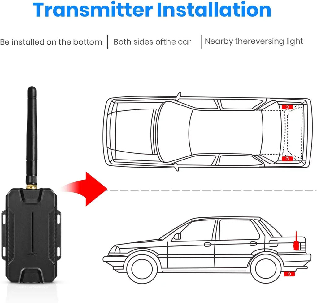 Auto-Vox Wireless Backup Camera Kit  Look Rear View Mirror Monitor for Trucks, No Wiring Installation ()