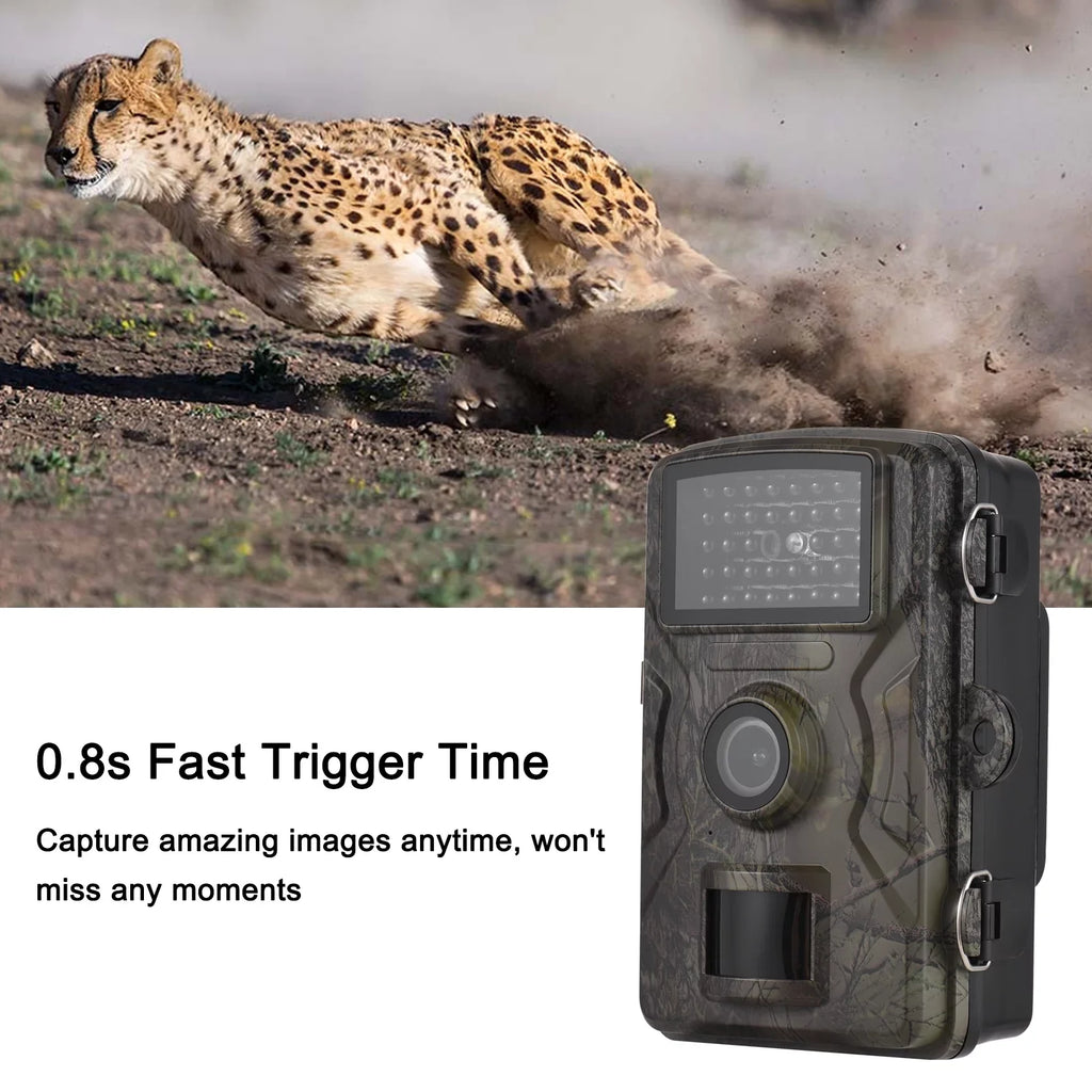 1080P Trail 16MP Wildlife Tracking with 2.0 Inch  Color Screen 0.8s Trigger Time Supports Infrared Night Vision Motion Activated  Waterproof