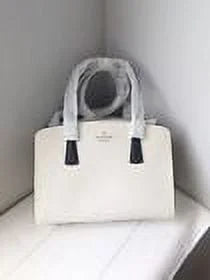 Perry Leather Warm Beige Blush 3 Comparts Satchel Bag Purse