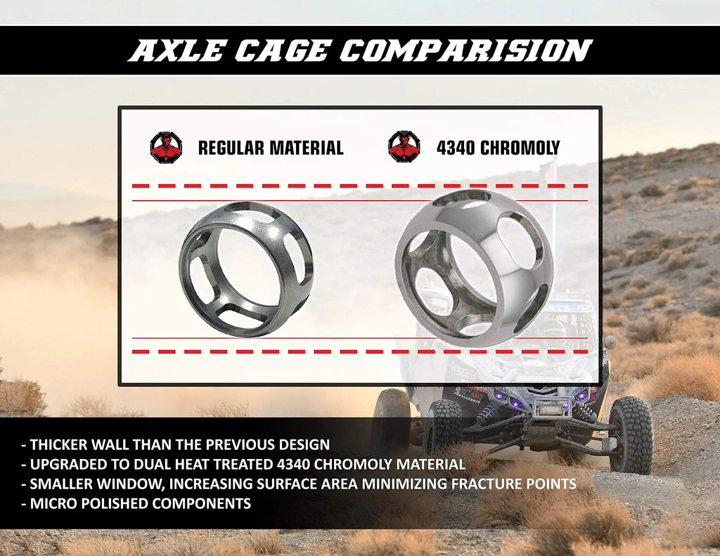 Demon Powersports Front Right Heavy Duty Lift Kit Axle (2006-21) Can Am Renegade/Outlander, Unique Boot On Terrain for Heat Reduction, 47 Degrees Larger Swing Angles (4”/6”(Gen2) Super  Lift Kit)