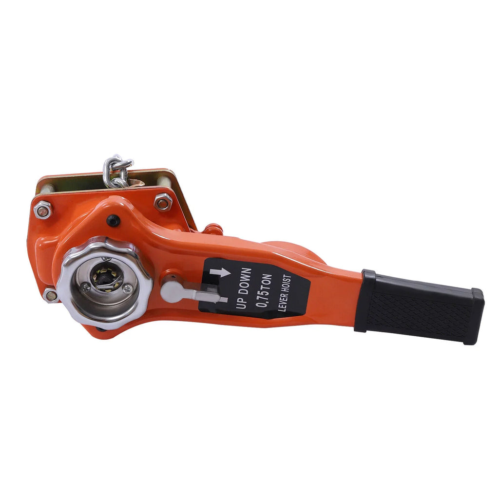 0.75T Lever Block Chain Hoist Come Along Puller 10Ft Chain Lifter Ratchet Type