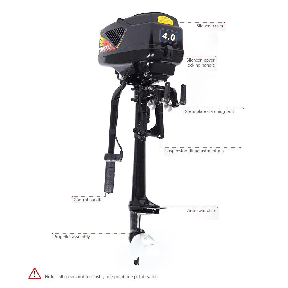 Miumaeov 1000W 4  Electric Outboard Motor Boat Engine Trolley Brushless Motor