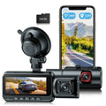 Dash Cam Front Rear, 4K Full  Dash Camera for Cars, Free 64GB Card, Built-in Wi-Fi , 3.16”  Screen, Night Vision, 170°Wide Angle, , 24H Parking Mode