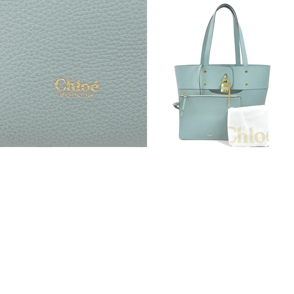 Pre-Owned Chloé Chloe Shoulder Bag Leather Light Blue Women's (Like New)