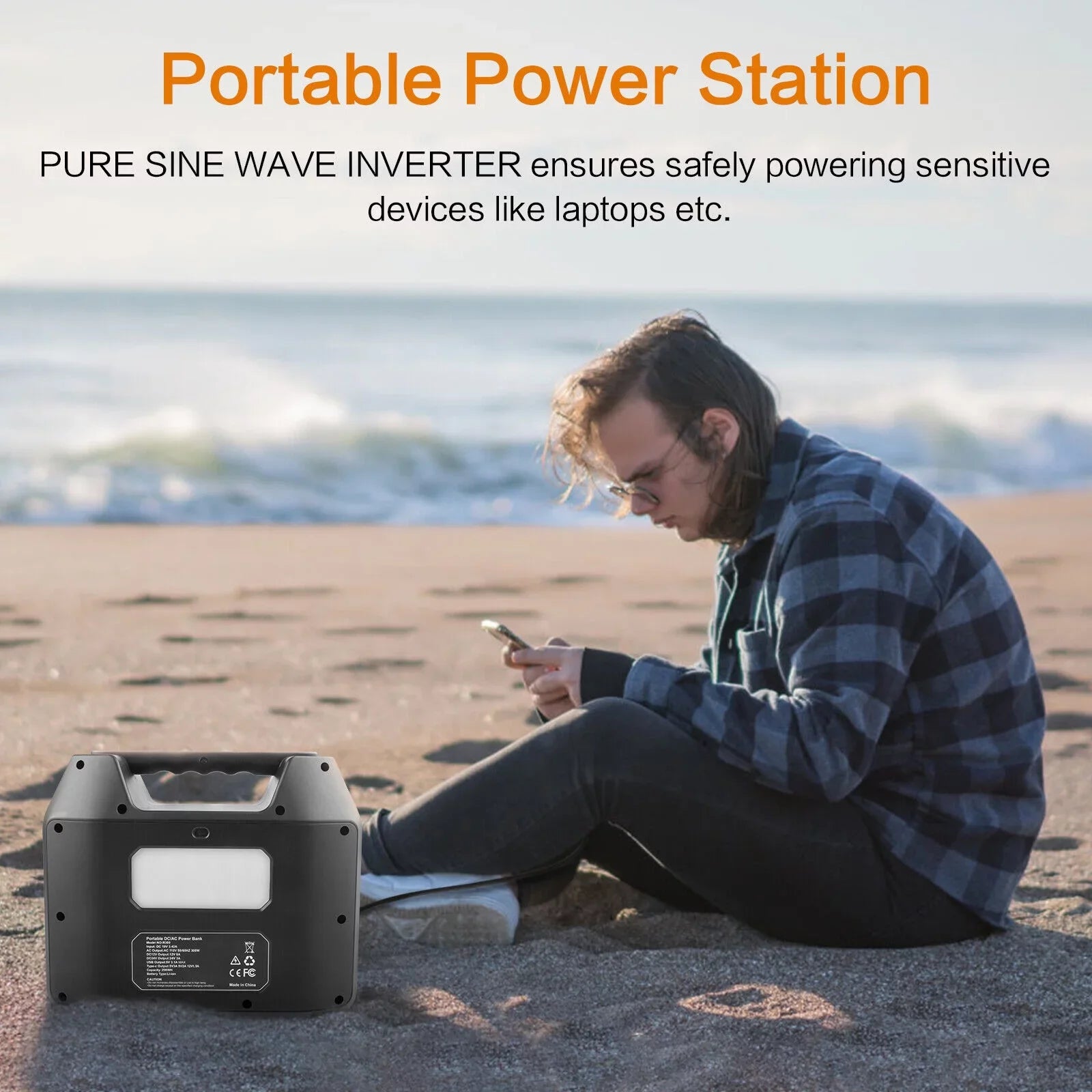 300W 80000mAh 296Wh Portable Power Station Sloar Generator Lithium Battery
