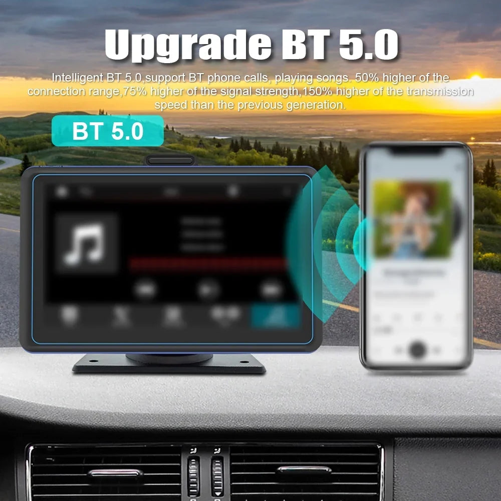 Apexeon Car Stereo,Camera Dual  Player Dual  Car Audio Portable Car 7'' 720P 5.0  Compatible Car Stereo 5.0 Compatible   Receiver  5.0 12 Auto Compatible Android Stereo 720P Car