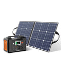 200W Portable Power Station, FlashFish 40800mAh Solar Generator with 50W 18V Portable Solar Panel, Flashfish Foldable Solar Charger with 5V  18V  Output