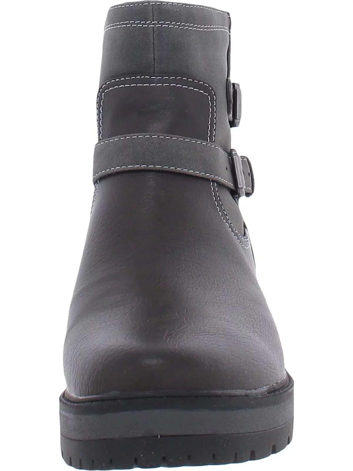 Naturalizer Womens North Faux Leather Buckle Ankle Boots