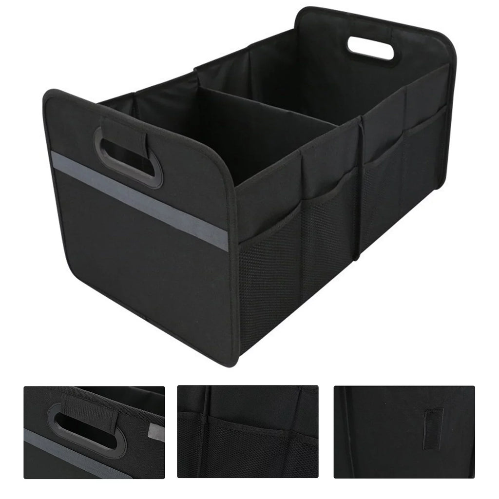 Docooler Car Trunk Organizer Car Trunk Storage Box Automotive Cargo Organizer Oxford Cloth Folding Car Storage Box 55L