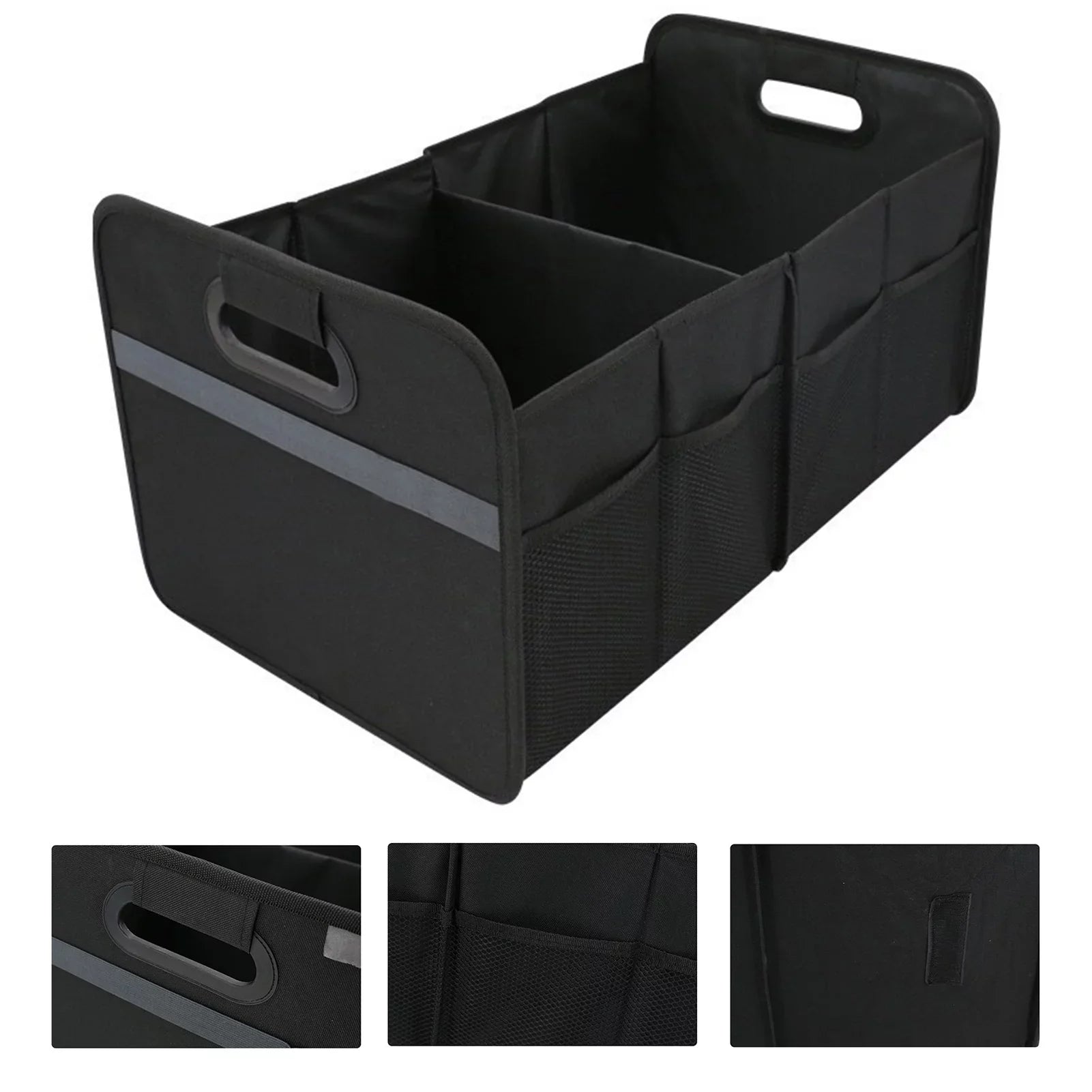 Docooler Car Trunk Organizer Car Trunk Storage Box Automotive Cargo Organizer Oxford Cloth Folding Car Storage Box 55L
