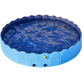 Alden Design Foldable Dog Swimming Pools with Sprinkler Indoor and Outdoor, Blue