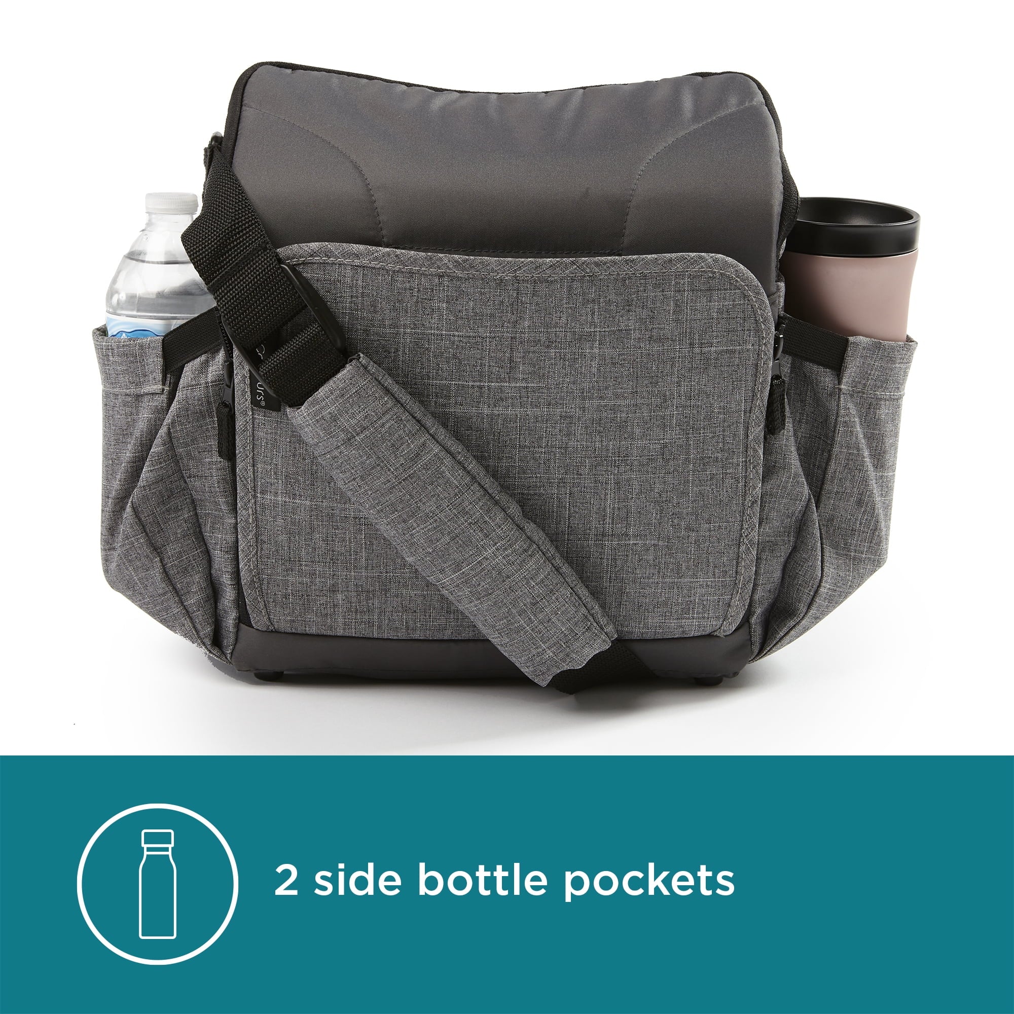 Contours Explore 2-in-1 Portable Booster Seat and Backpack Diaper Bag, Gray