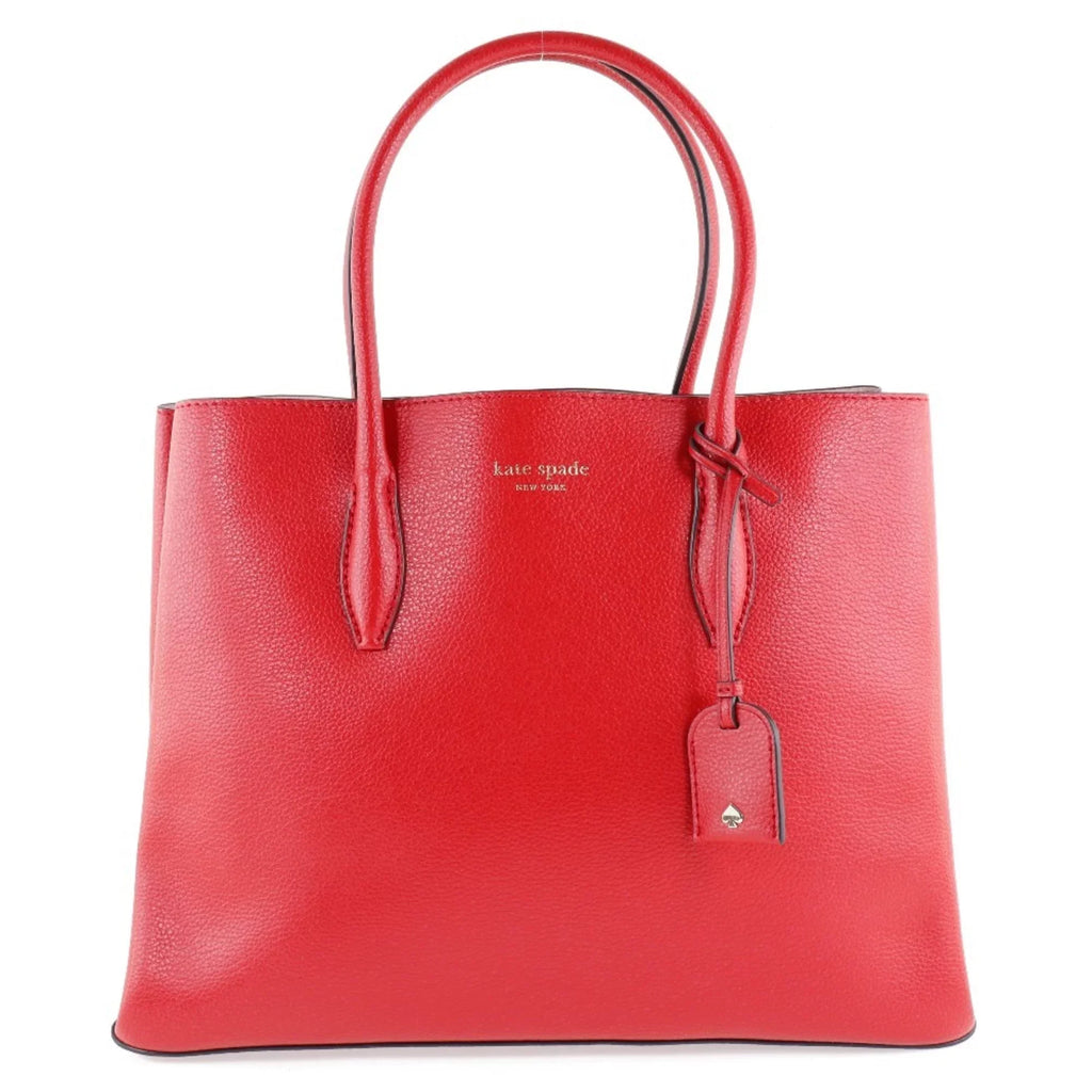 Pre-Owned Kate Spade Medium Satchel Eva  Leather Red Ladies Tote Bag (Like New)