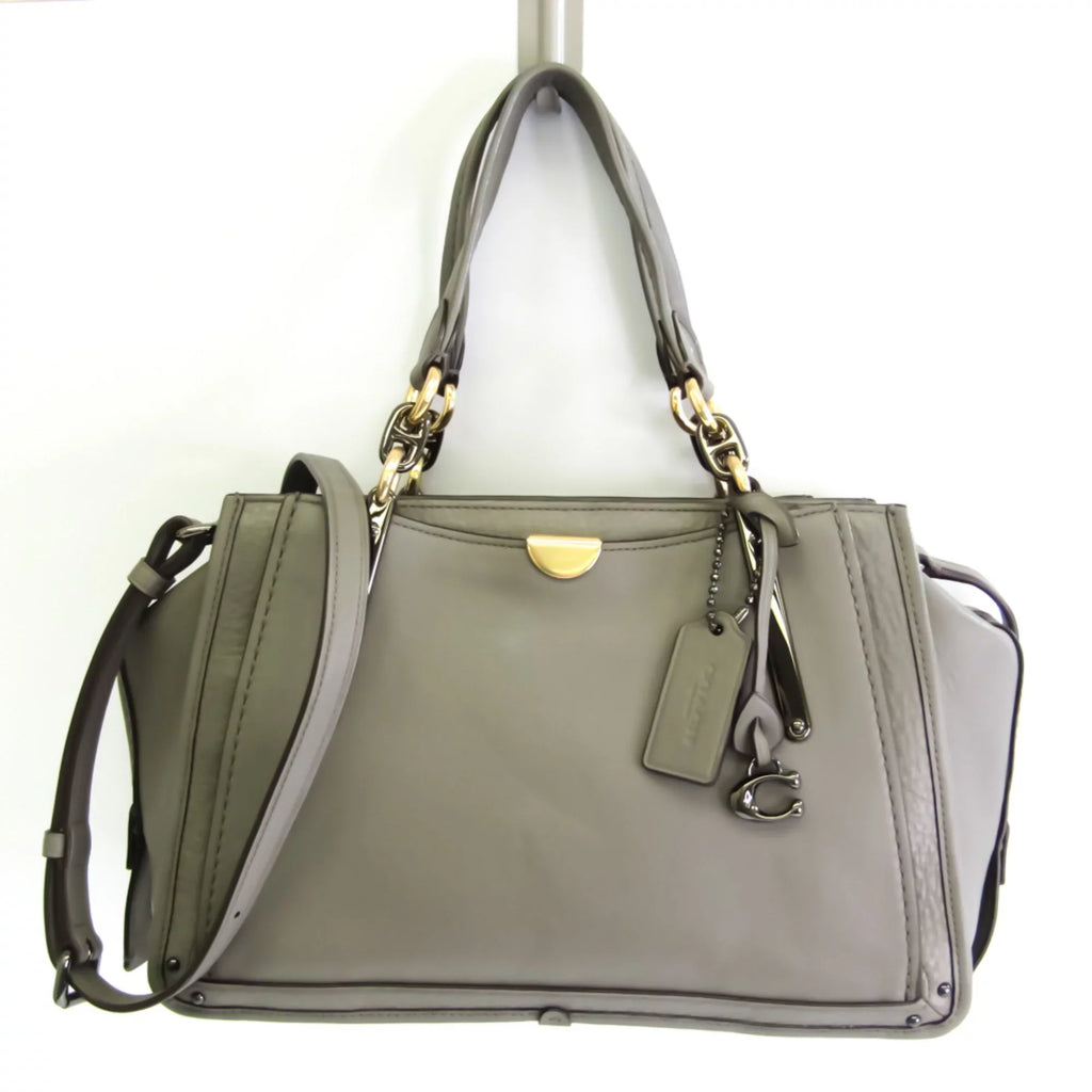 Pre-Owned Coach Womens Leather Handbag Shoulder Bag Gray (Good)