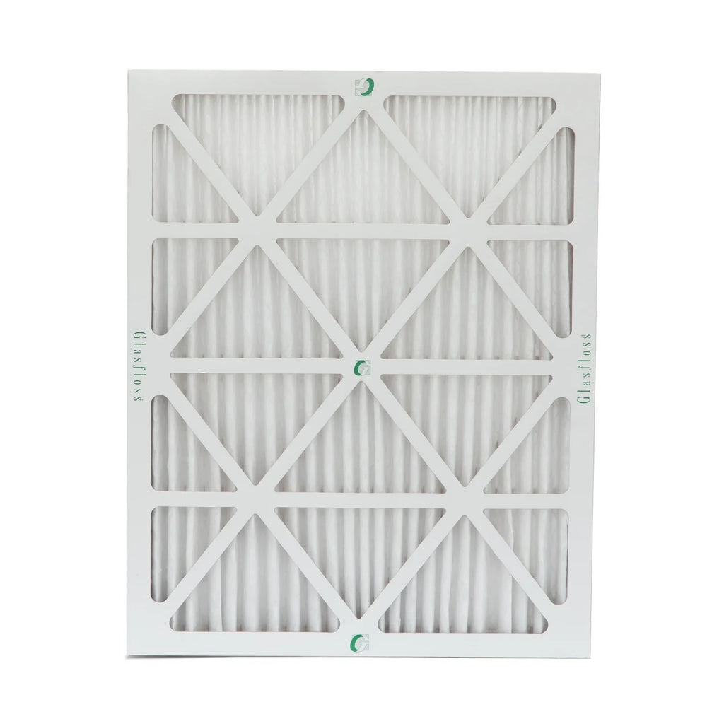 16x20x2  10 Pleated  Furnace Air Filters by Glasfloss Industries. ( 8 Pack ) Exact Size: 15-1/2 x 19-1/2 x 1-3/4