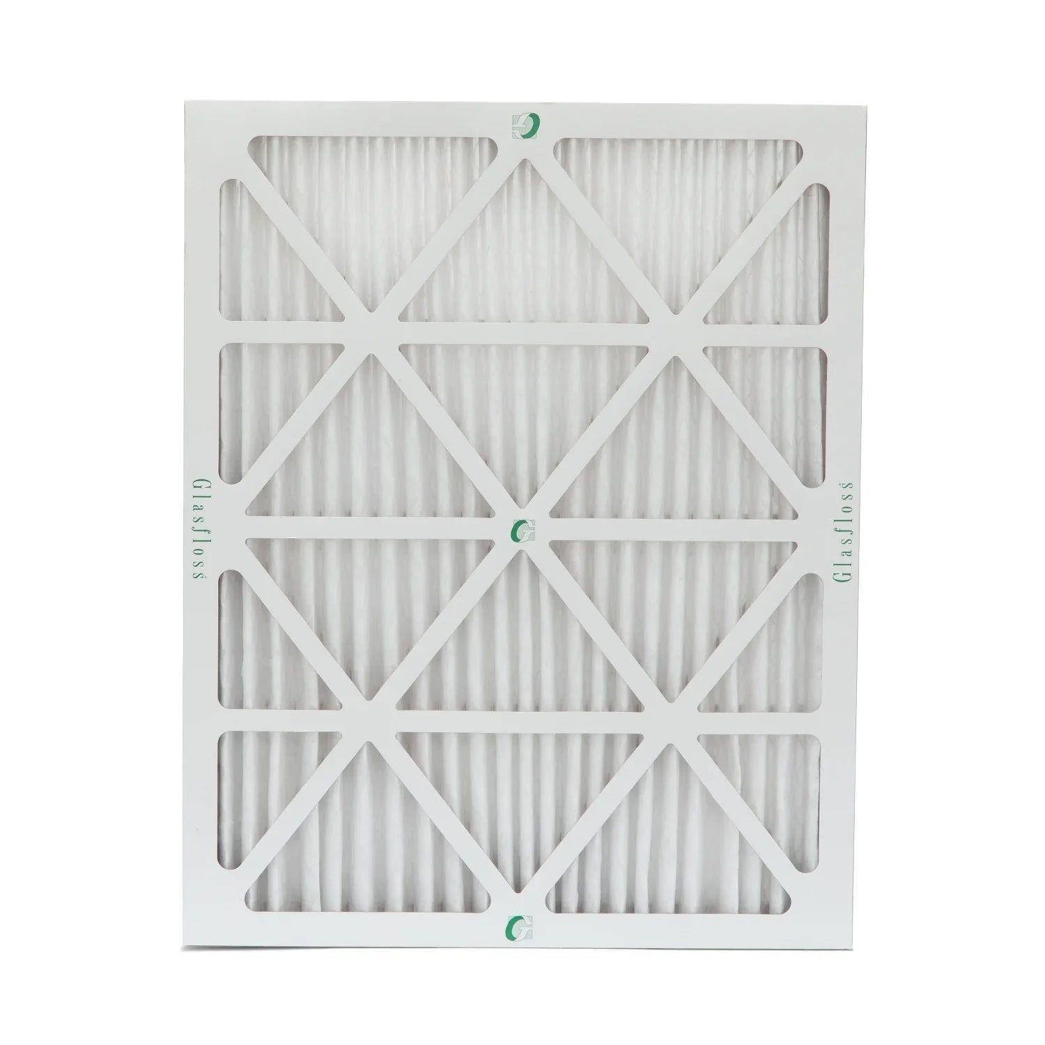 16x20x2  10 Pleated  Furnace Air Filters by Glasfloss Industries. ( 8 Pack ) Exact Size: 15-1/2 x 19-1/2 x 1-3/4