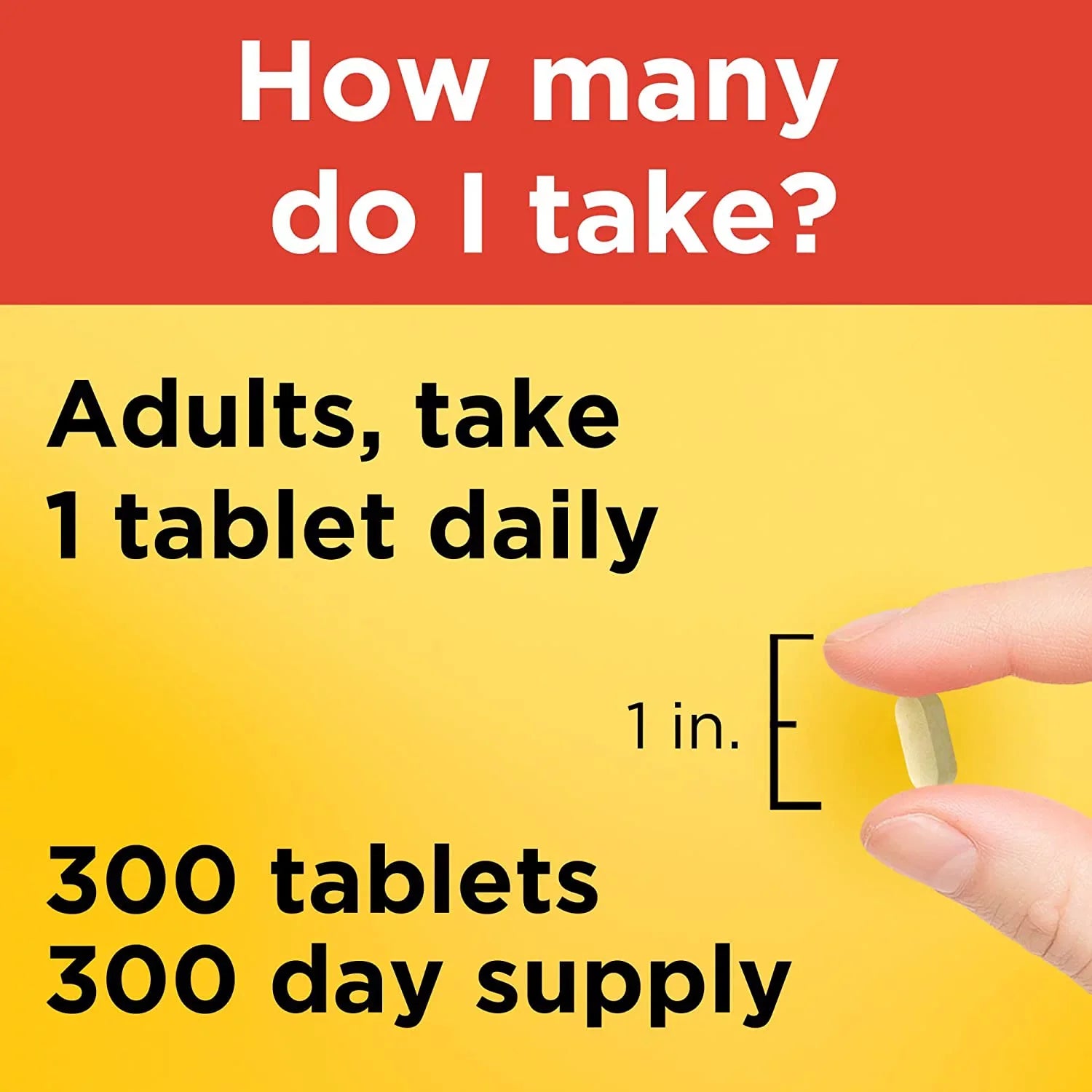 Nature Made Vitamin  1000 mg, Dietary Supplement for Immune Support, 300 Tablets, 300 Day Supply