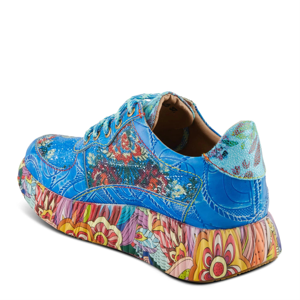 Spring Step 'Artiste Women's  Multicolored Fashion Sneakers | Unique Energetic Patterns Blue Multi  42 /  10.5-11