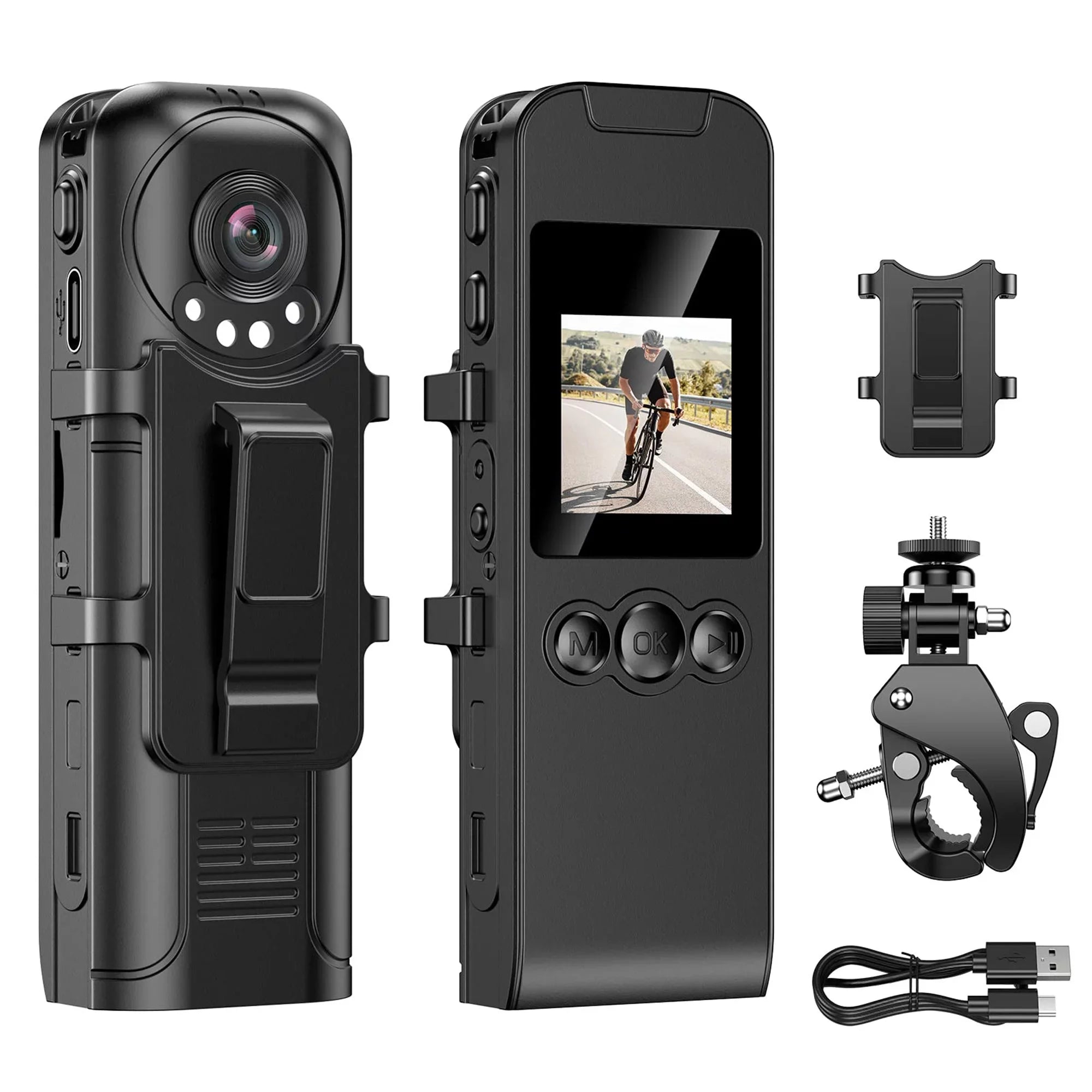 Losfom  WiFi Body Camera, 1296P Body Worn Camera with Audio and Video Recording (Only Camera)