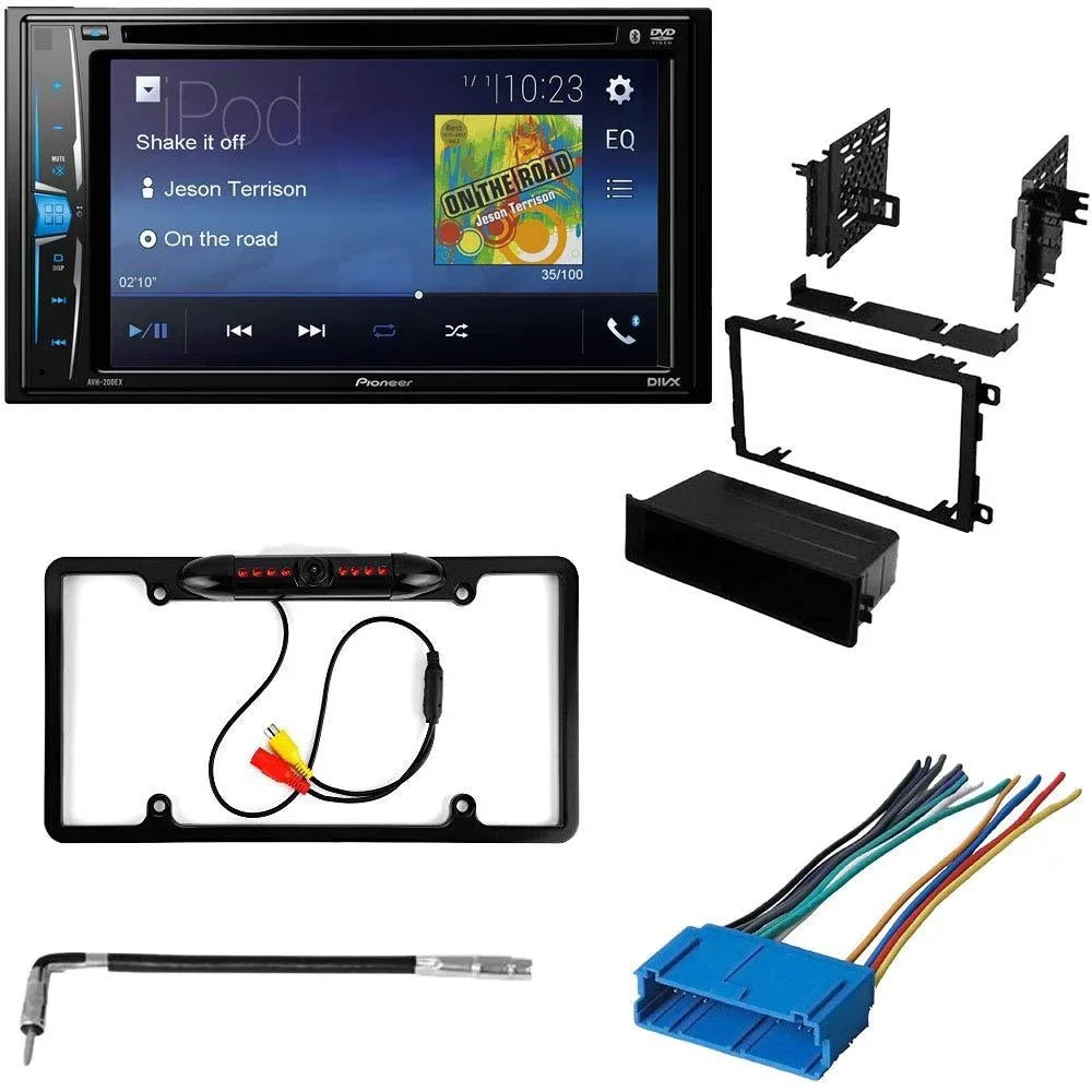 Bundle with Pioneer Multimedia  Car Stereo and Installation Kit - for 1994-1996 Oldsmobile Ninety-Eight / Bluetooth Touchscreen, Backup Camera, Double Din Dash Kit