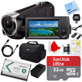 Sony  -  Video Recording Handycam Camcorder Bundle with Deluxe Bag, 32GB MicroSDHC Memory Card, / Charger,  Cable, Battery Pack, and More
