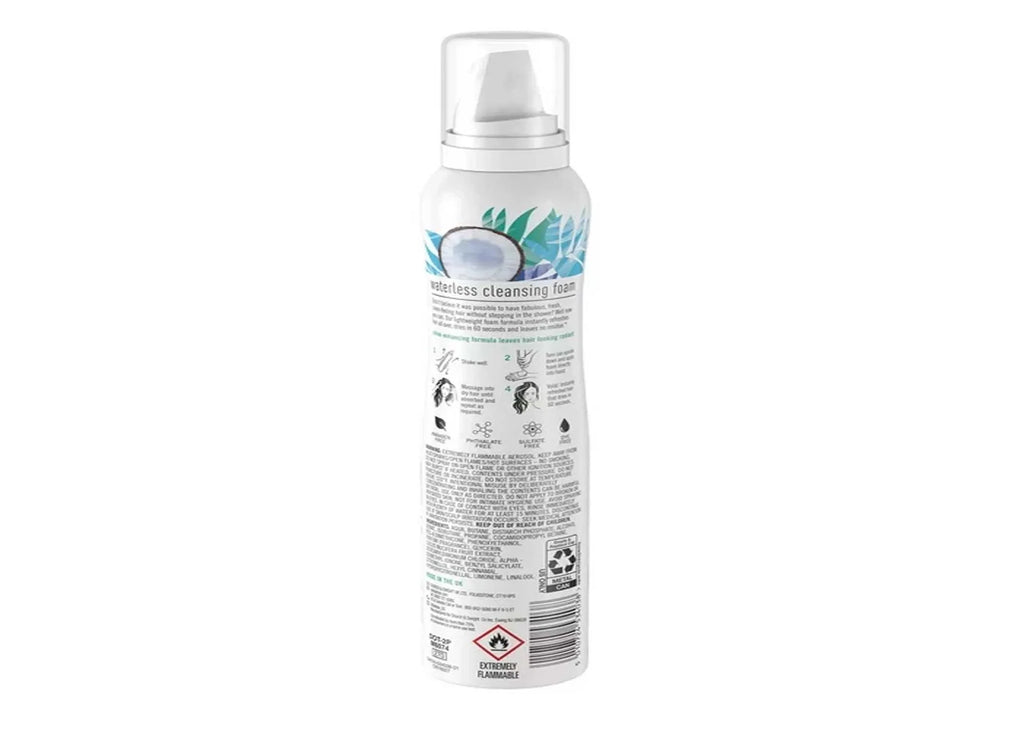Batiste Waterless Cleansing Foam Cleanse + Shine with Coconut Milk, 3.6  (Pack Of 6)