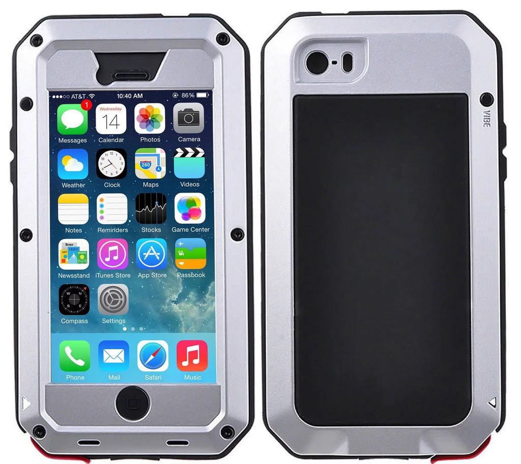 Gorilla Glass Aluminum Metal iPhone 6 Case (Silver) Heavy Duty Military Grade Shockproof and Scratch Resistant Protection, Rugged Outdoor Travel