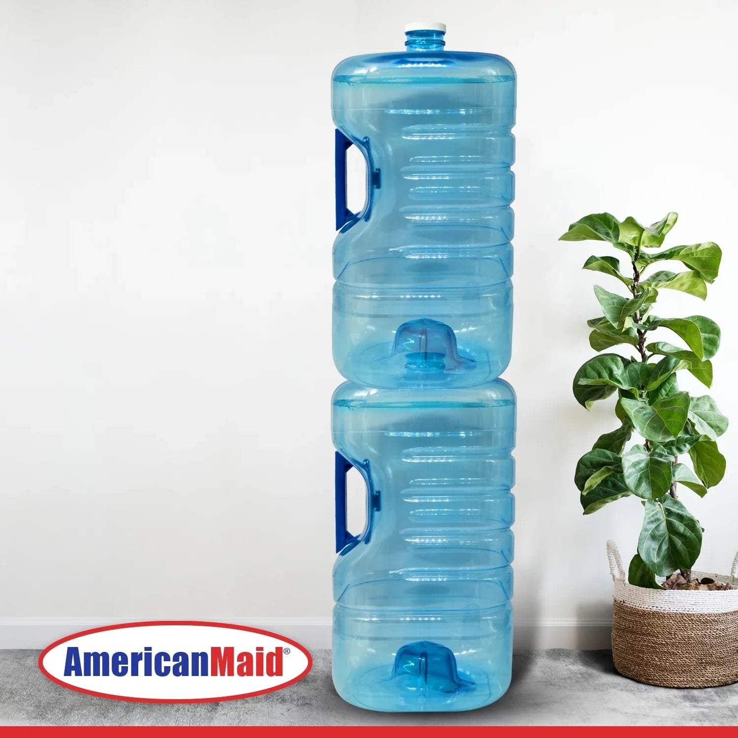 American Maid 5 Gallon Square Stackable Water Bottle, Pack 2