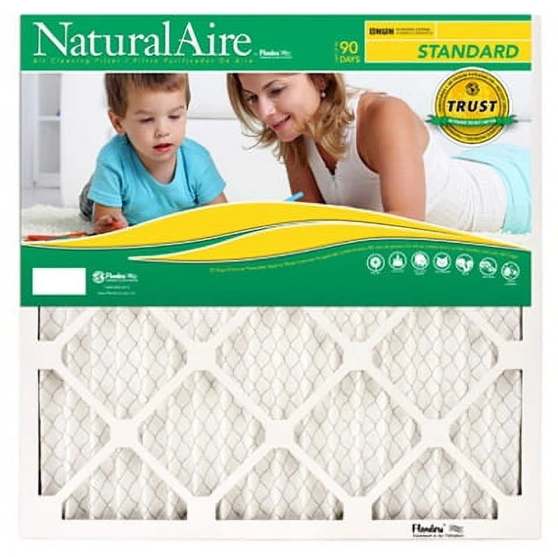Naturalaire 12" x 25" x 1" Standard Pleated Furnace Filters Standard , Each