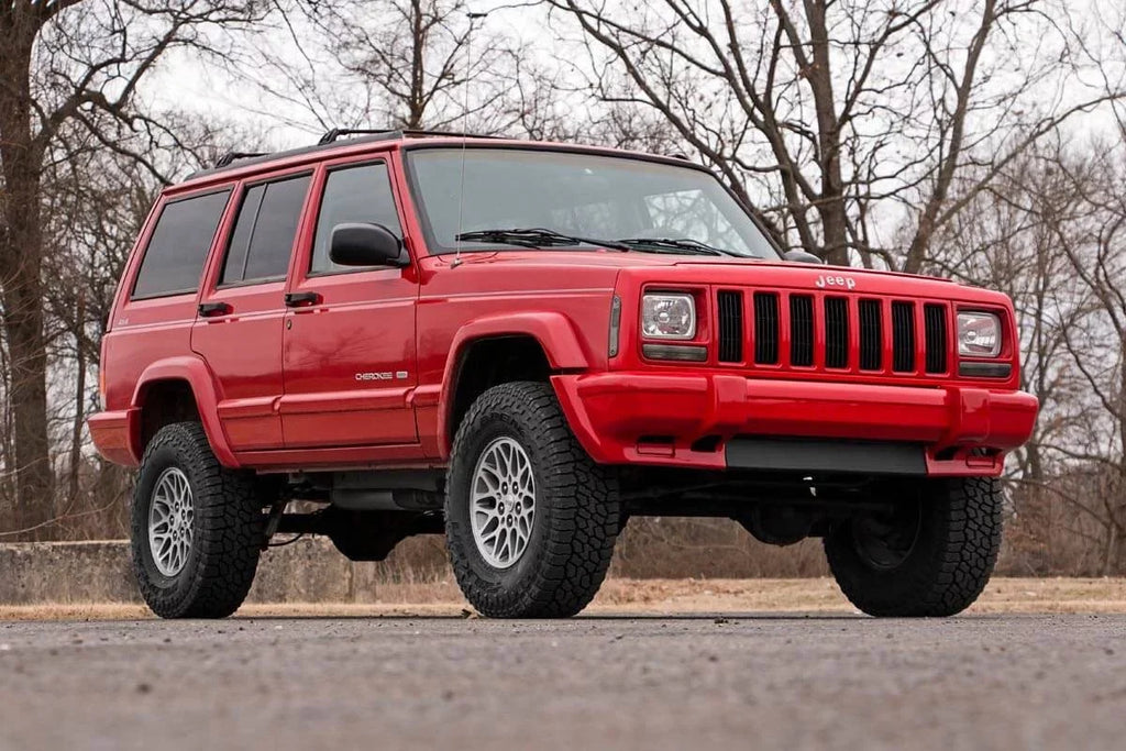 Rough Country 3" Lift Kit (fits) 1984-2001 Jeep Cherokee  |  Shocks | Add Leaf Series  Suspension | 670XN2
