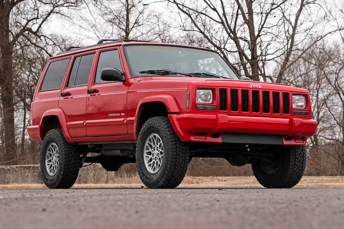 Rough Country 3" Lift Kit (fits) 1984-2001 Jeep Cherokee  |  Shocks | Add Leaf Series  Suspension | 670XN2