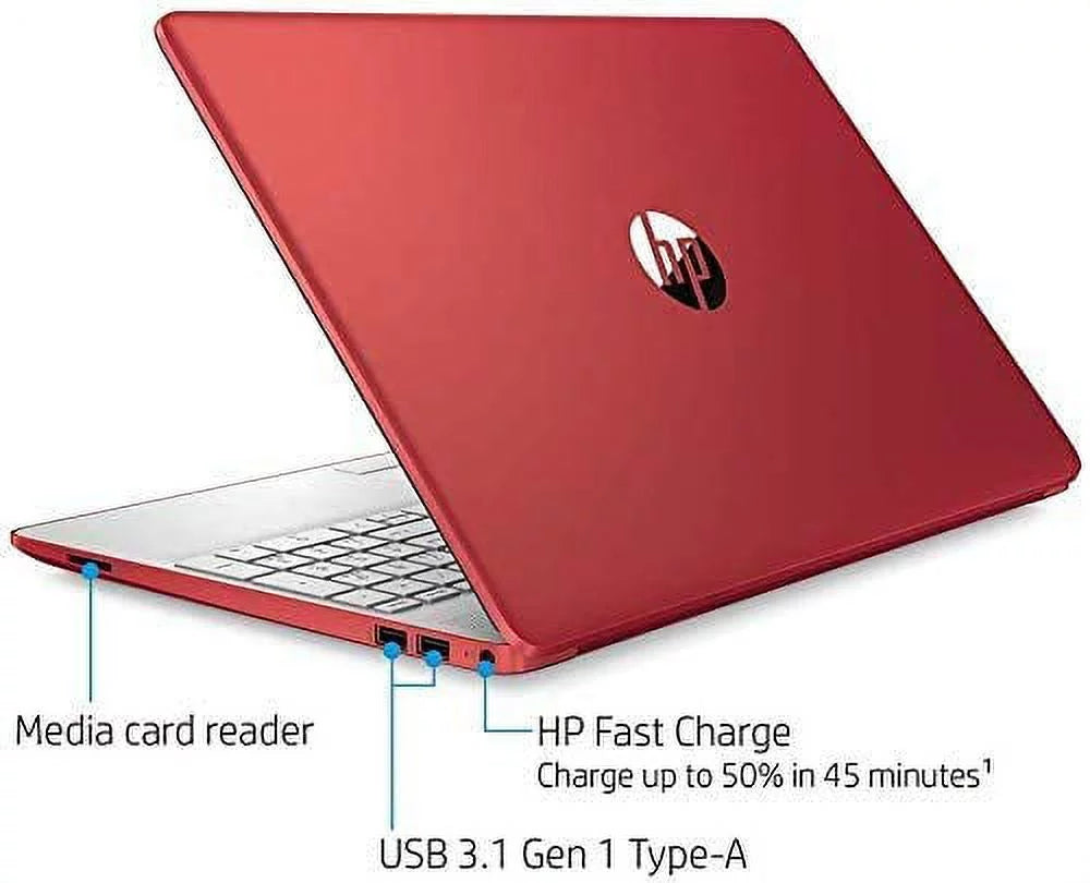 2021  15.6"   Laptop, Intel Pentium Gold 6405U Processor, 4GB , 128GB , , Webcam, Intel  Graphics 605, Bluetooth, Wi-Fi, Windows 10 , Red, /  Accessories