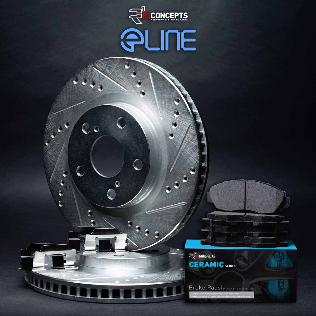 Concepts Front Brakes and Rotors Kit |Front Brake Pads| Brake Rotors and Pads| Ceramic Brake Pads and Rotors |Hardware Kit -45032