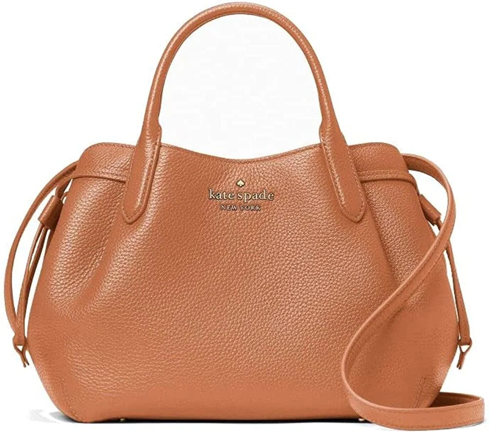 Kate Spade Dumpling Small Gingerbread Leather Satchel Crossbody Purse