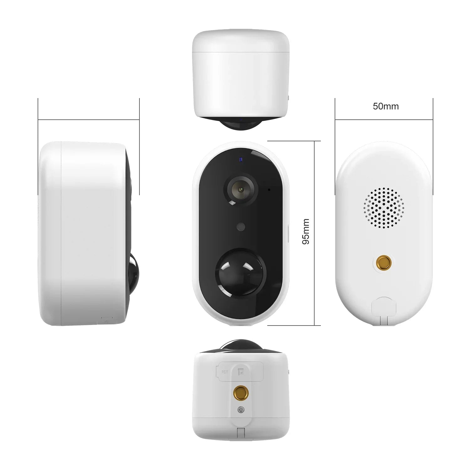 Arenti Wireless Outdoor Security Camera, (2Pack)  Wifi Rechargeable Battery Powered Night Vision 2-Way Audio  Motion Detection Surveillance Camera (Supports Only 2.4Ghz Wi-Fi)