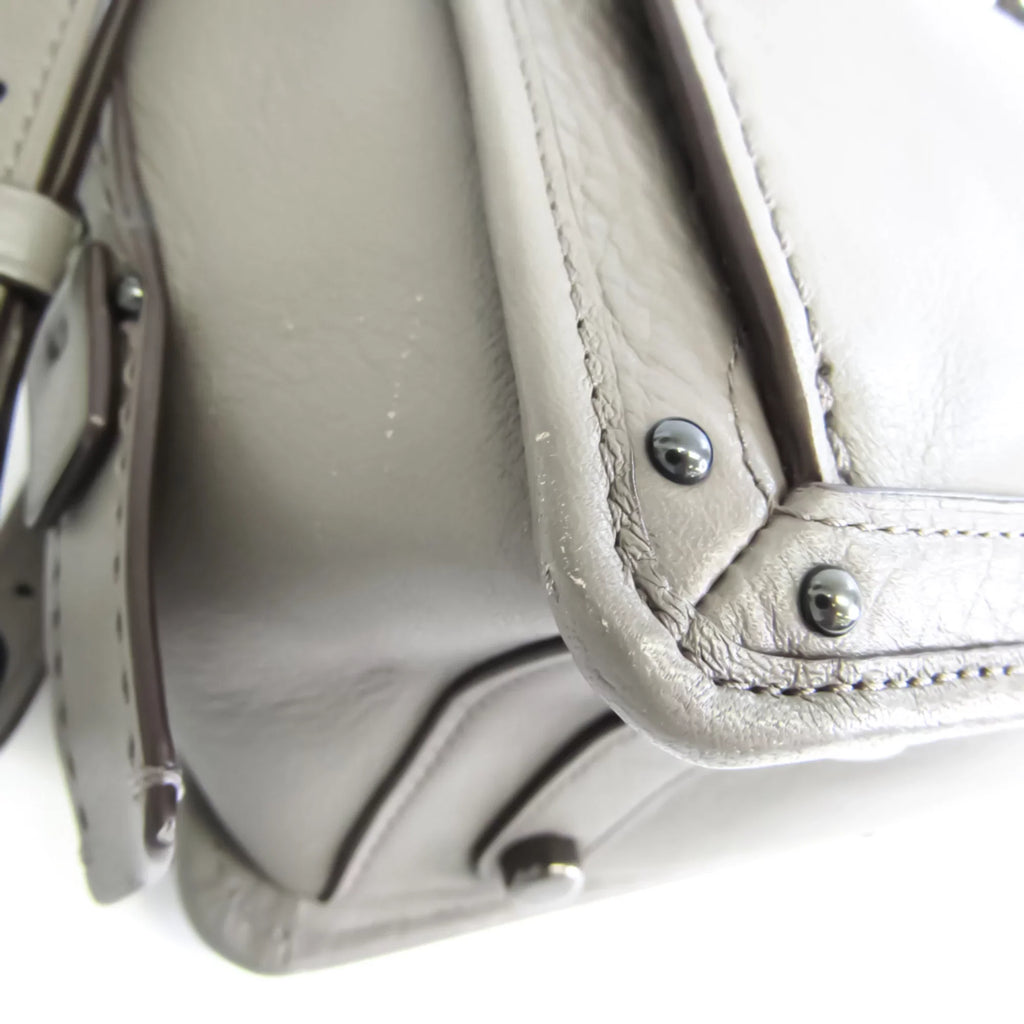 Pre-Owned Coach Womens Leather Handbag Shoulder Bag Gray (Good)