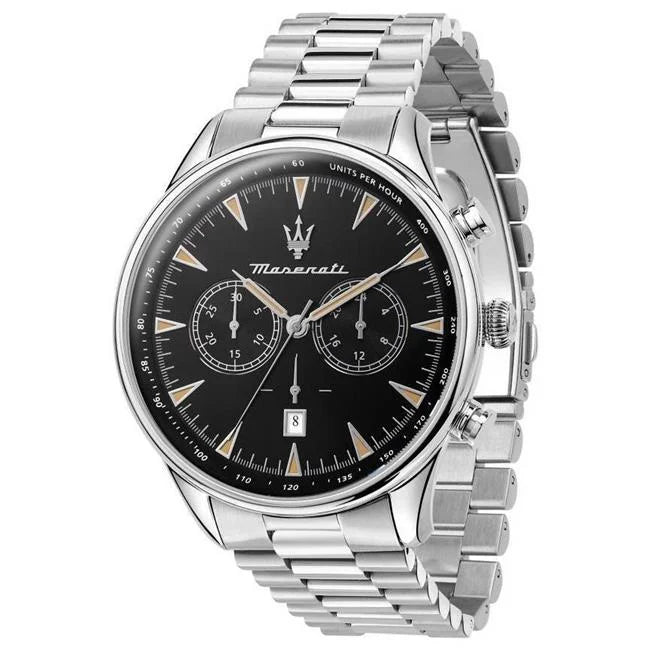 Tradizione Chronograph Black Dial Quartz 100M Men Watch for Adult - Blue