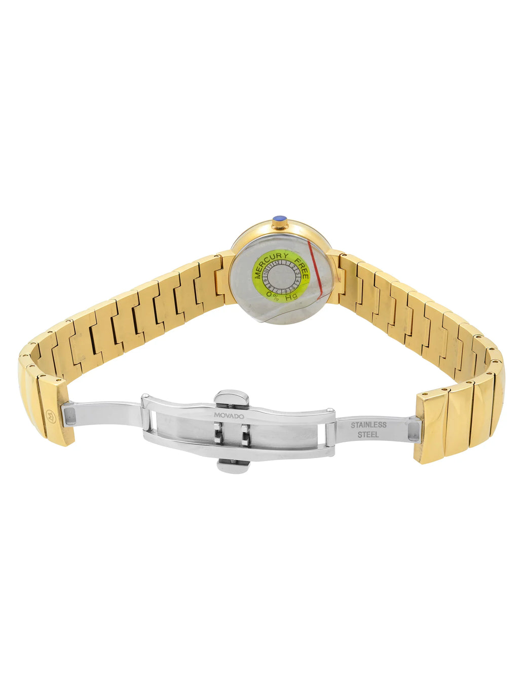 Movado Sapphire Museum 26mm Gold  Dial Steel Quartz Ladies Watch 0607049