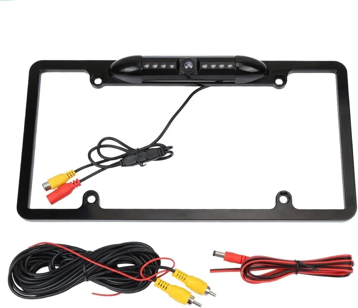 Backup Camera Rearview License Plate Frame for   Black